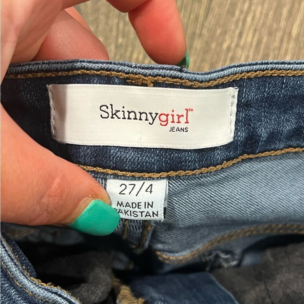 Skinnygirl Womens Broadway High Rise Skinny Jeans Medium Wash Blue Size 27/4 - Picture 6 of 12